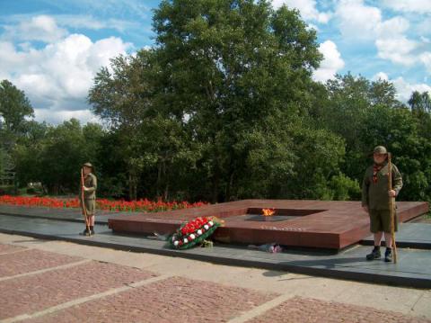 Возложение венка в память погибшим